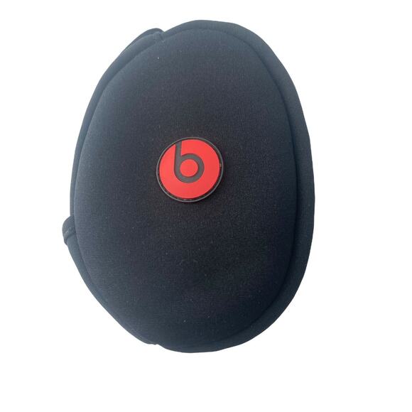 Beats by Dr. Dre Headphones Soft Carrying Case Black Red Zippered Pouch - Picture 5 of 11